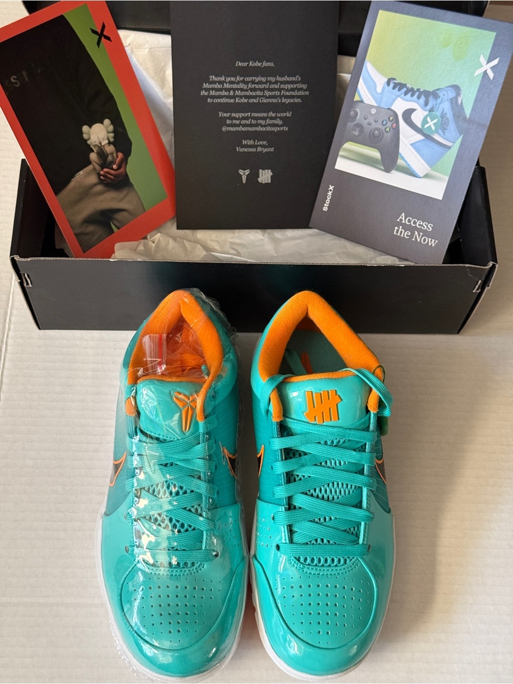 Nike Kobe 4 Protro Undefeated San Antonio Spurs Hyper Jade Shoes Women's Sz 6.5